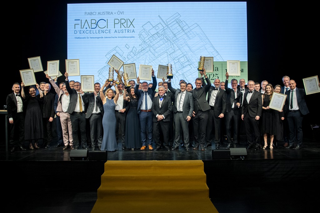 Alle Finalist:innen und Sieger:innen des heurigen  Fiabci Prix d’Excellence Austria. © Herbst