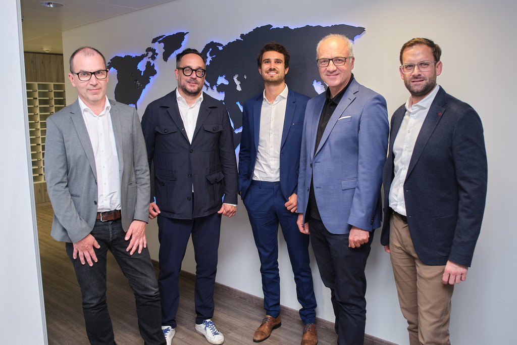 Andreas Schmitzer (projectA01 architects), Martin Schiefer (Schiefer Rechtsanwälte), Jacob Wiltschke, Arnold Schmitzer und Gerald Herndlhofer (Drees & Sommer) © Bernhard Schramm/ Drees & Sommer