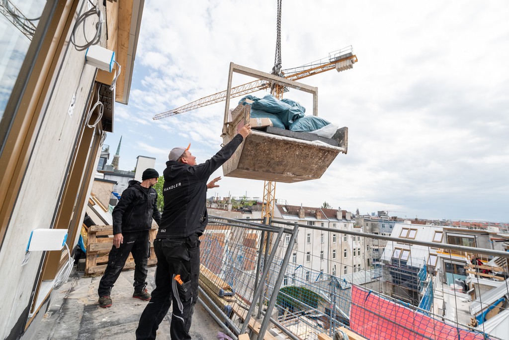 Dachgleiche in der Schumanngasse 35  © 3SI Makler & Winegg Makler | Stefan Seelig
