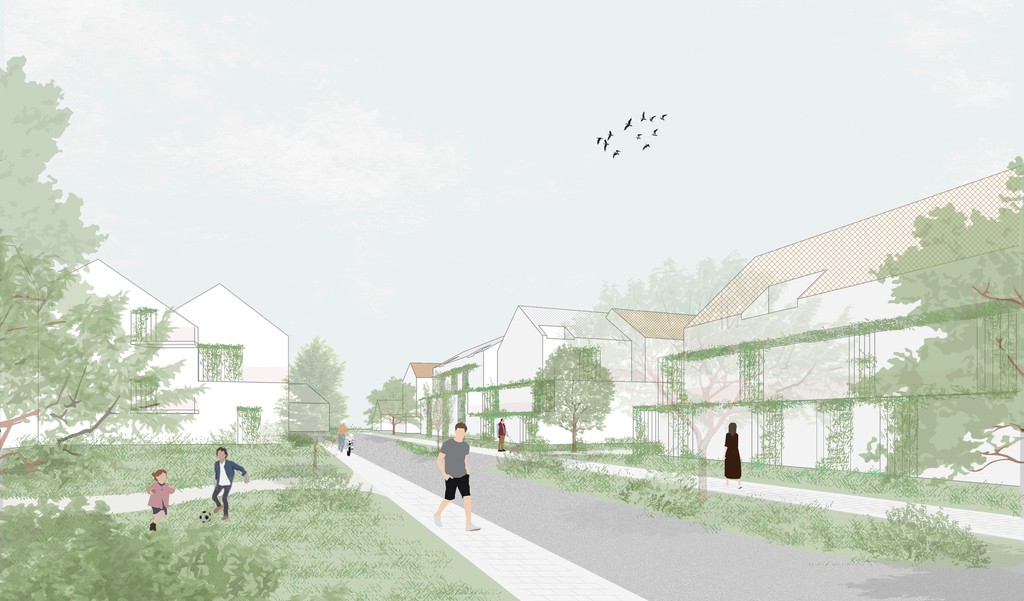 Visualisierung Wohnsiedlung Mautern a.d. Donau © Shibukawa Eder Architects