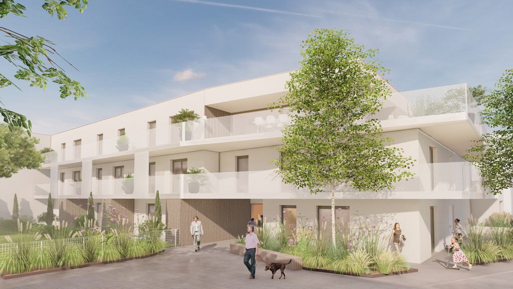 In der Franz-Liszt-Gasse 8 enstehen neue Eigentumswohnungen in Neusiedl. ©  Architekten Halbritter ZT 
