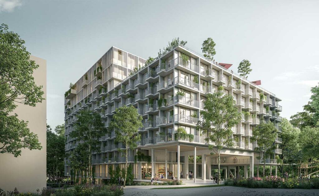 Visualisierung des Projekts Am Kempelenpark © pool Architektur