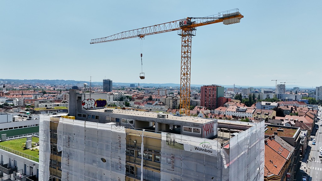 Umbau Hochhaus in der Grazer Arnold-Luschin-Gasse © Martin Schönbauer