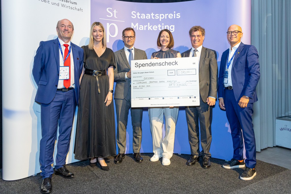 Karina Schunker und Franz Pöltl beim Staatspreis Marketing 2024. © Leadersnet / C. Mikes