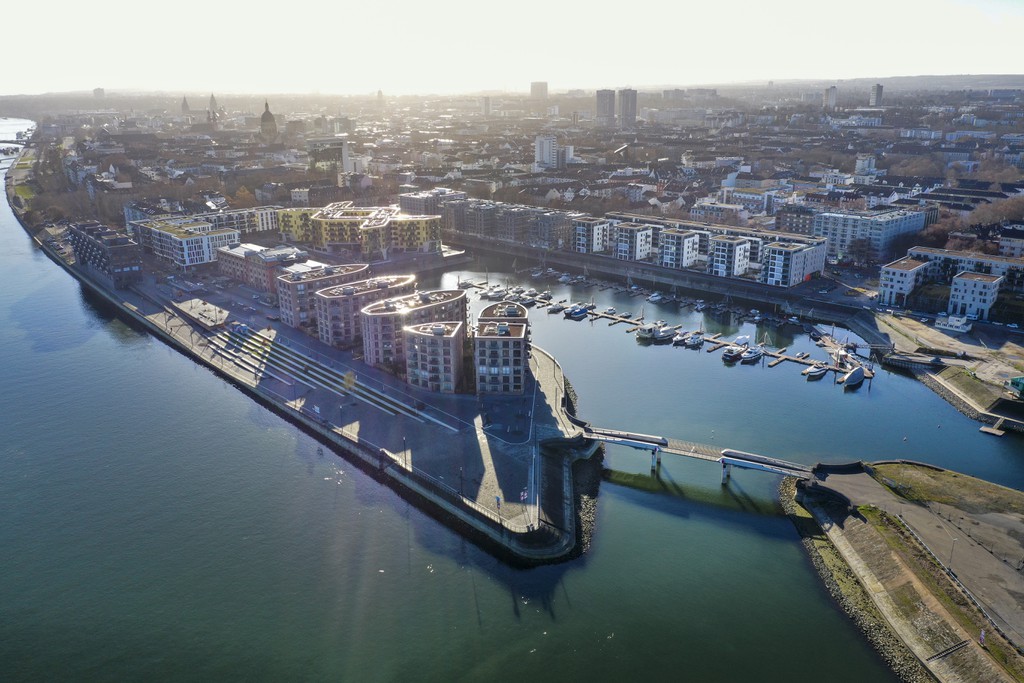 Im Zollhafen Mainz hat die CA Immo nun das Gelände für Die Werft veräußert. © CA Immo