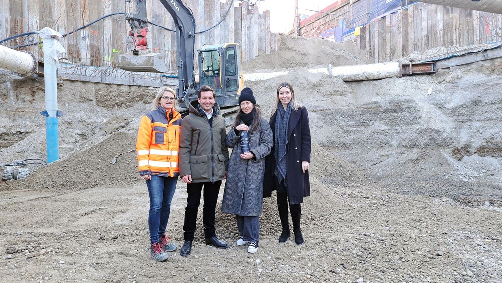 Die Grundsteinlegung für das Projekt Josephine. © EHL 