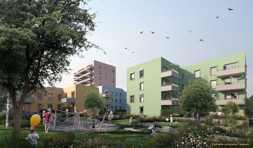 Der ARE-Teil des Wildgarten geht in die Vermarktung. ©  schneider+schuhmacher 
