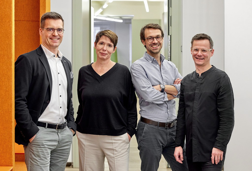 Die neue GF vlnr:  Florian Danner, Sabine Zinke, Christoph Müller-Thiede und Bernhard Herzog © M.O.O.CON/ Walter Oberbramberger
